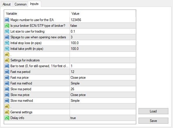 ma cross expert advisor ea